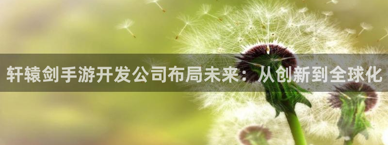 pc极悦娱乐预测百分比：轩辕剑手游开发公司布局未来：从创新到